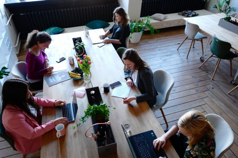 Co-workers at a Table